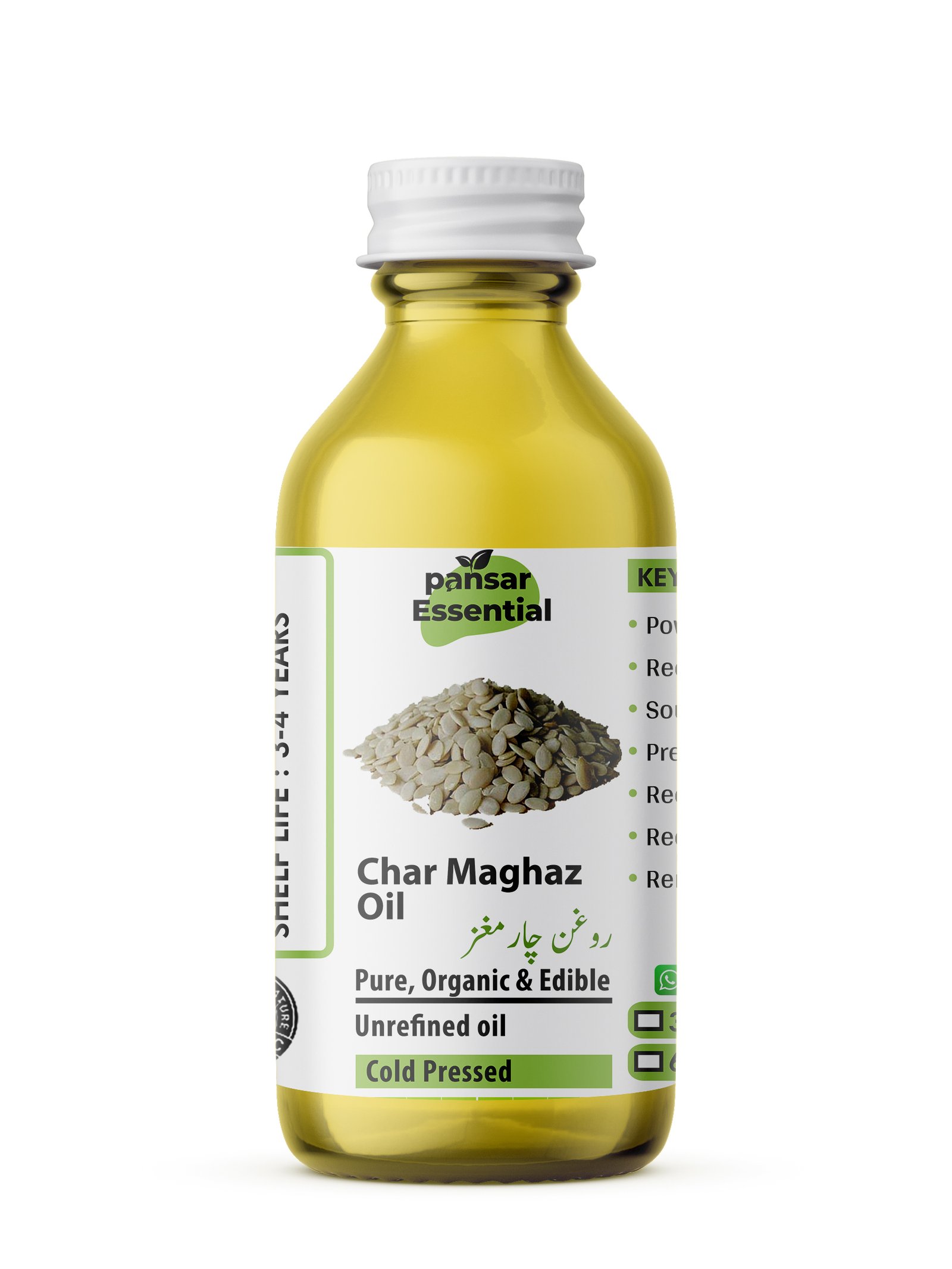 0.jpg Char Maghaz Oil (Four Seeds) - Brain & Hair Health | Pansar Essential - Image 1